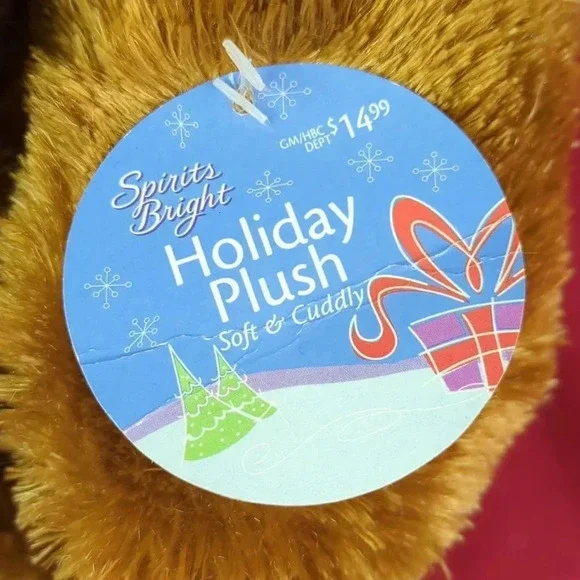 Vintage Holiday Plush Moose 1980s - Picture 4 of 8